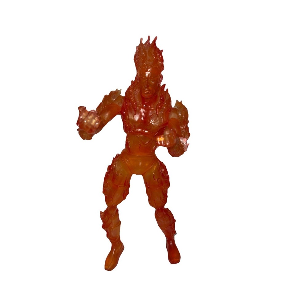 VTG 12" Human Torch Chris Evans Figure Custom Stand Fantastic Four Deadpool MCU